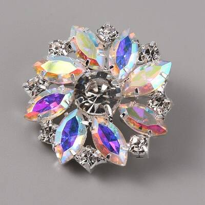 Brass Rhinestone Shank Buttons