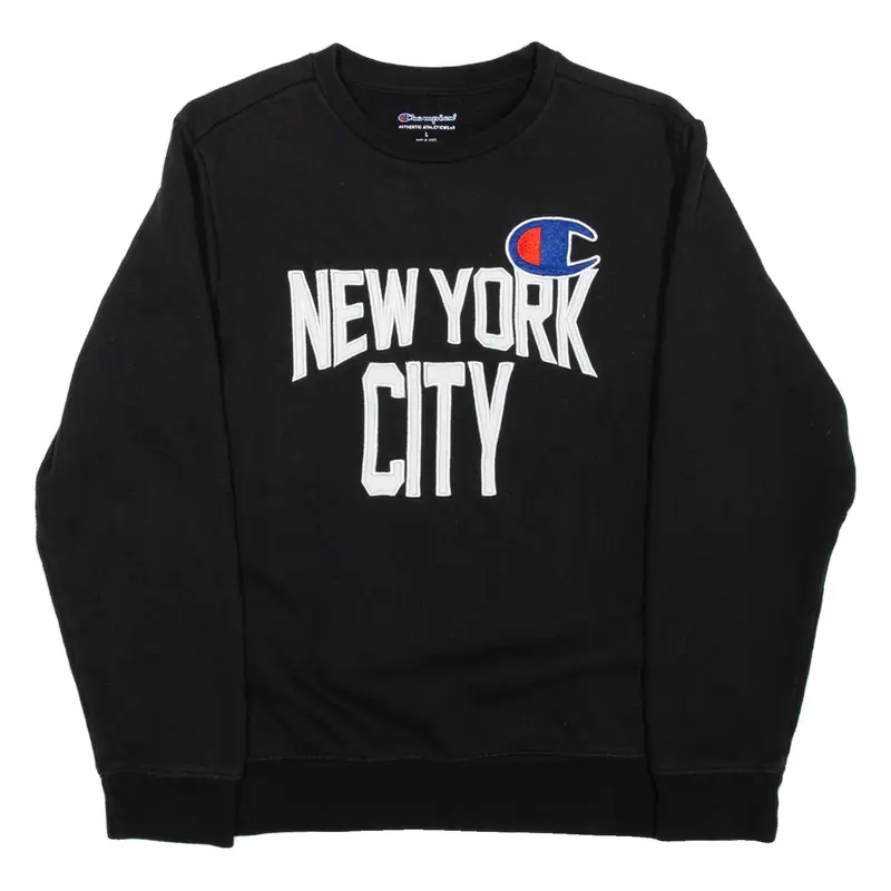 CHAMPION New York City Boys Sweatshirt Black L