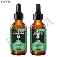PAPOIYA Jamaican Black Castor Oil (1 Bottle/ 2 Bottles), Jamaican Thick Castor Oil Cold Pressed, Glass Bottle with Dropper, C...