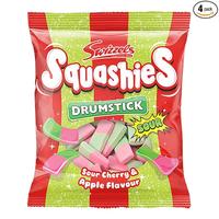 Squashies Drumstick - Sour Cherry and Apple Flavor Candies - 120g Each