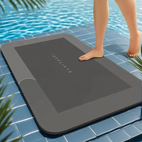 Super Absorbent Diatomite Bath Mat - Quick Dry, Non-slip And Water-absorbing Floor Mat, Soft And Comfortable Bathroom Mat, Su...