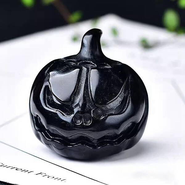 Natural Obsidian Ornament Home Desktop Decoration Craft
