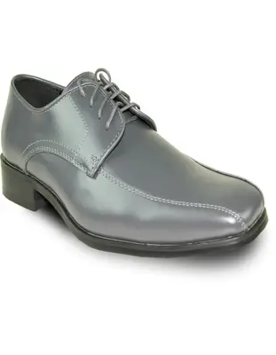 MENS CLASSIC BICYCLE SQUARE POINTY TOE PATENT TUXEDO SHOE IN BLACK