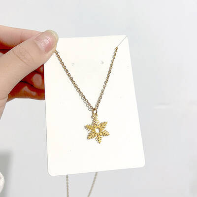 Christmas Stainless Steel Pendant Cable Chain Necklaces