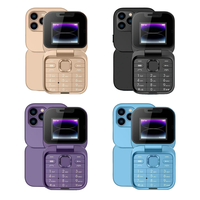 Mini flip folding student and elderly high-definition screen smartphone pocket portable high-definition camera backup functio...