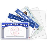 6 Pack New Medicare Card Holder Protector Sleeves, 12 Mil Soft Clear PVC Water Resistant for, Credit, Drivers License, Busine...