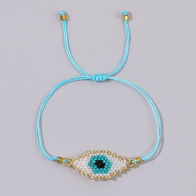 Bohemian Style Handmade Beaded Evil Eye Bracelet for Couples and Friends