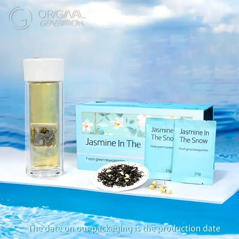 Jasmine In The Snow Jasmine Tea 75g 2.5g×30pack Fresh Green Tea And Summer Jamine Individual Package Imprinted 7 Times With ...