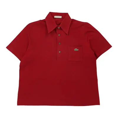 1970s Lacoste Polo Shirt - Medium Red Cotton