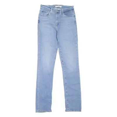 LEVI'S 724 High Rise BIG E Womens Jeans Blue Straight Stone Wash W29 L32