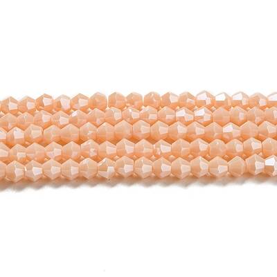 Opaque Solid Color Electroplate Glass Beads Strands