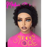 Short headband curly wig human hair