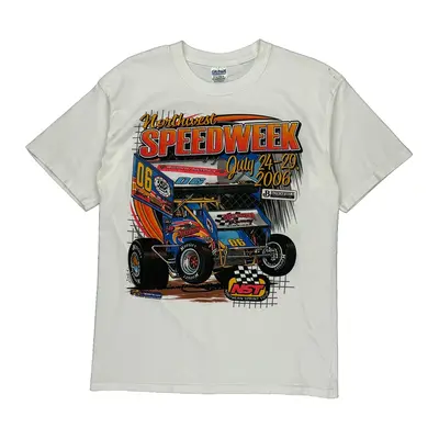 Northwest Speedweek Gildan Graphic T-Shirt - Large White Cotton