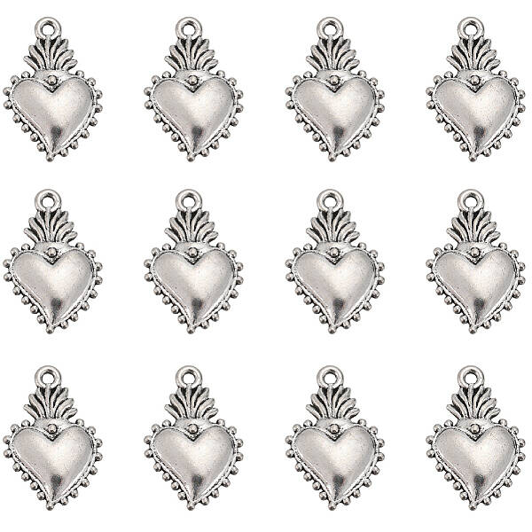 80Pcs Tibetan Style Alloy Pendants