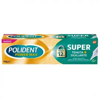 Polident Polident Power Max Super Hold Dental Prosthesis Adhesive Sealant Delicate Mint 40G