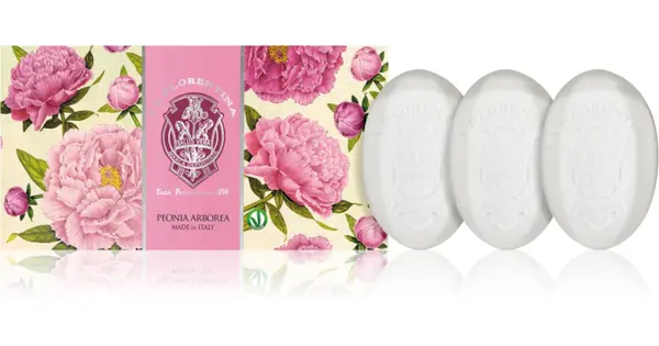 La Florentina Peony Arborea Set Of Solid Hand Soaps Peony 3X150 G