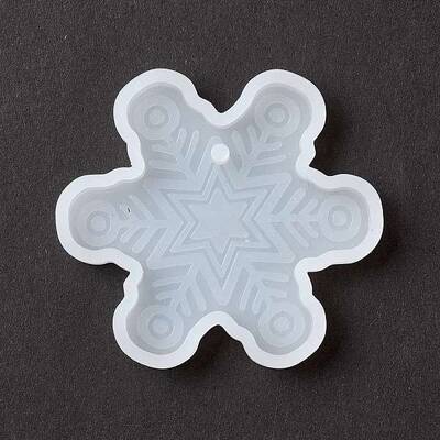 Christmas Theme DIY Snowflake Pendant Silicone Molds