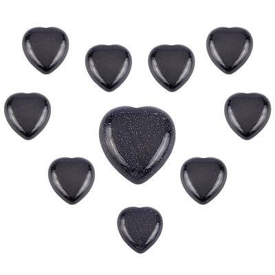 10Pcs Synthetic Blue Goldstone Cabochons