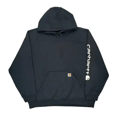 Workwear Carhartt Hoodie - 2XL Black Cotton Blend | Size: xx-large