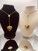 Barkley LDR Saint Lana Inspired Coquette Style Heart Rosary 2.0 Necklace