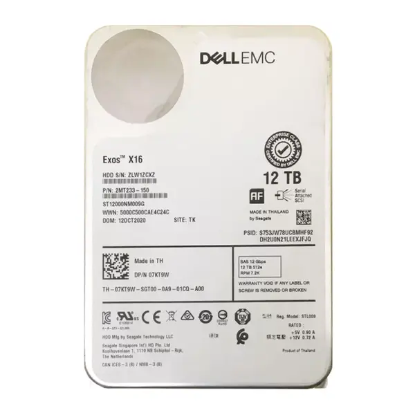 2MT233-150 Seagate Exos X16 12TB 7200RPM 12Gb/s SAS 3.5inch Hard Drive