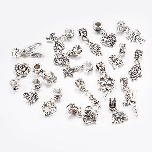 Tibetan Style Alloy European Dangle Charms