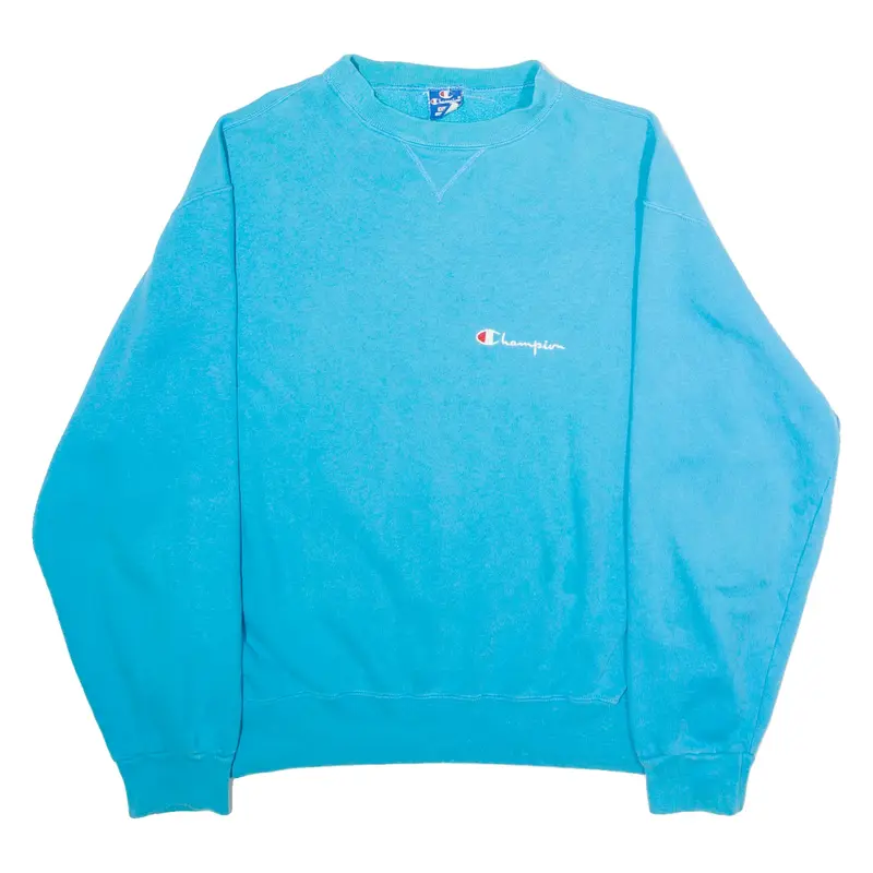 CHAMPION Mens Sweatshirt Blue Crew Neck 90s XL