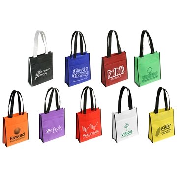 200 Custom Peak Tote Bag with Pocket - Reinforced & Reusable