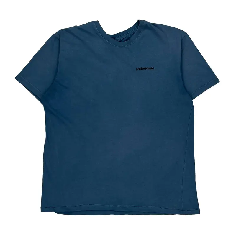 Patagonia Graphic T-Shirt - Medium Blue Cotton