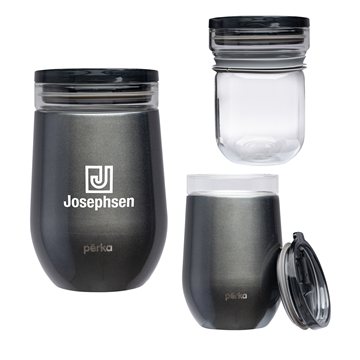12 Promotional Perka Taylor 12 oz Double Wall, Stainless Steel ...