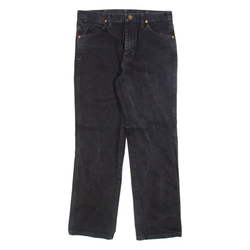 WRANGLER Mens Jeans Black Regular Straight W32 L30