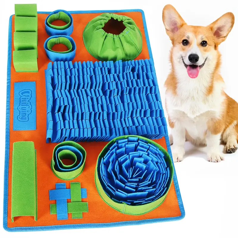 Snuffle Mat for Dogs, Interactive Feeding Dog Games for Boredom and Mental Stimulation, Dog Enrichment Toys for Slow Eating a...