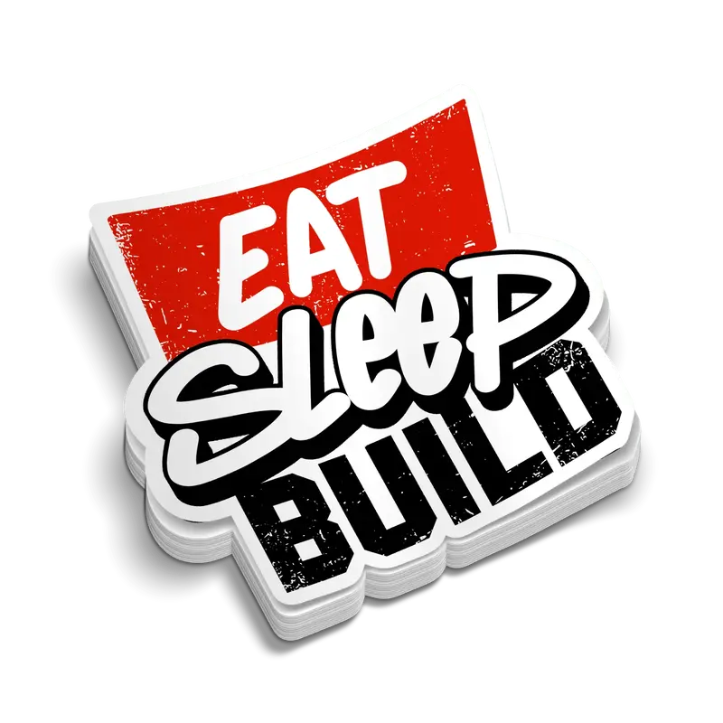 Eat Sleep Build - Hard Hat Decal