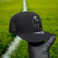 Club América Tri Campeón Black SnapBack Hat with Yellow Under Visor and black Logo- Comfortable Relax Fit Polyester Materia...