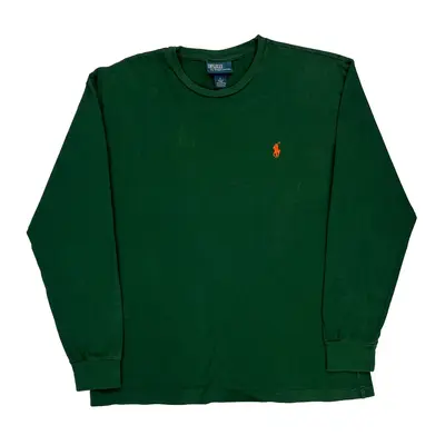 Polo By Ralph Lauren Sweatshirt - Small Green Cotton