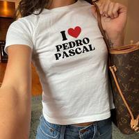 Pedro Pascal Shirt Baby Tee - Funny I Love Pedro Pascal Merch, The Last of Us Shirt, Y2k Trendy Baby Tee