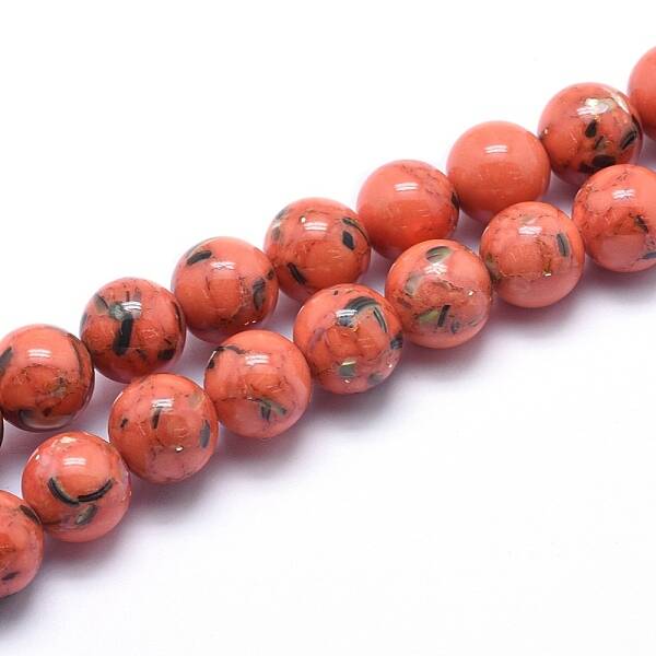 Sea Shell and Synthetic Turquoise Assembled Beads Strands