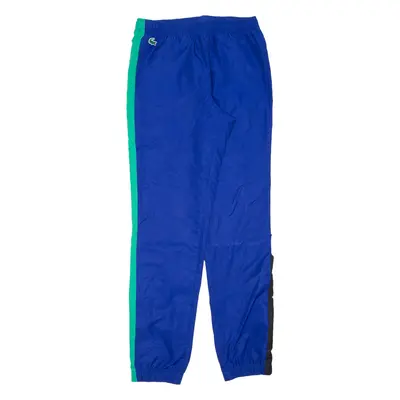 LACOSTE Mens Track Pants Blue Tapered XS W28 L31