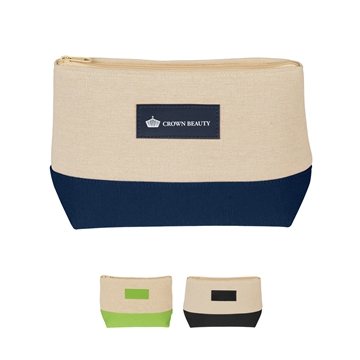 50 Custom Allure Cosmetic Bag - Jute & Canvas