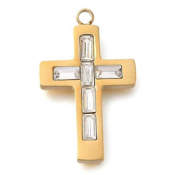 304 Stainless Steel Rhinestone Charms