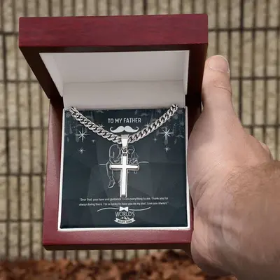 World’s Best Dad - Heartfelt Cross Necklace