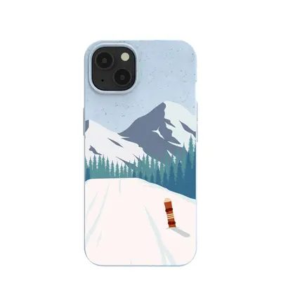Powder Blue Shredding Peaks iPhone 13 Case