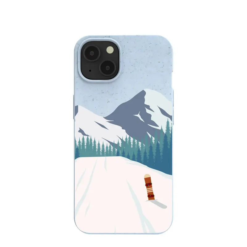Powder Blue Shredding Peaks iPhone 13 Case