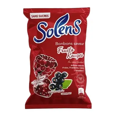 Solens Red Fruit Flavored Candies - Sugar Free 100g