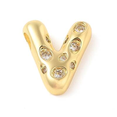 Brass Micro Pave Clear Cubic Zirconia Pendant