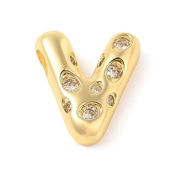 Brass Micro Pave Clear Cubic Zirconia Pendant
