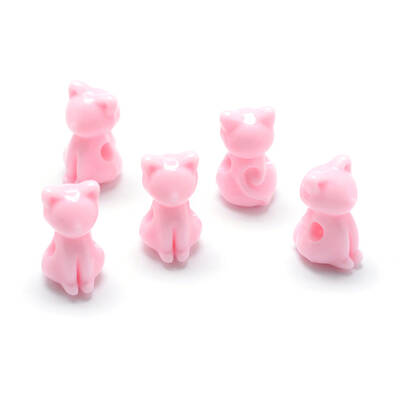 Opaque Acrylic Kitten Beads