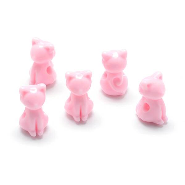 Opaque Acrylic Kitten Beads