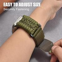 【IndependenceDayGifts】[without watch] Army Green Wearable Durability Sport Nylon Men Bands for Apple Watch  49/46/45/44/4...
