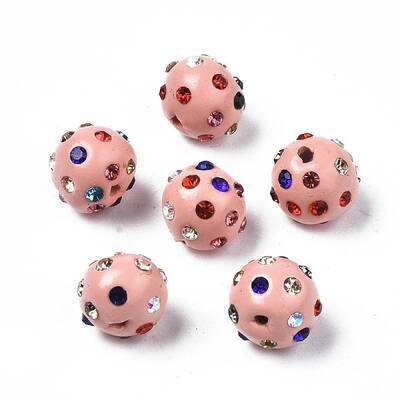 Polymer Clay Rhinestone Beads